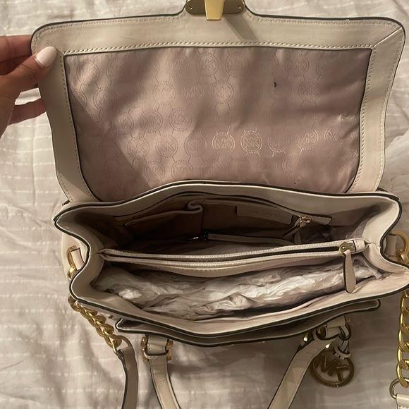 Michael Kors Ivory Leather Satchel - Picture 8 of 8